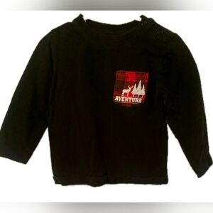 Kids Black Adventure Long Sleeve Tee